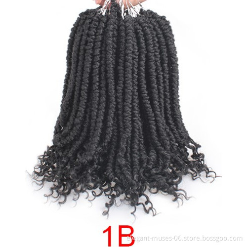 passion twist synthetic crochet braiding hair twist curly synthetic hair for braids yaki extension braiding hair brown ombre